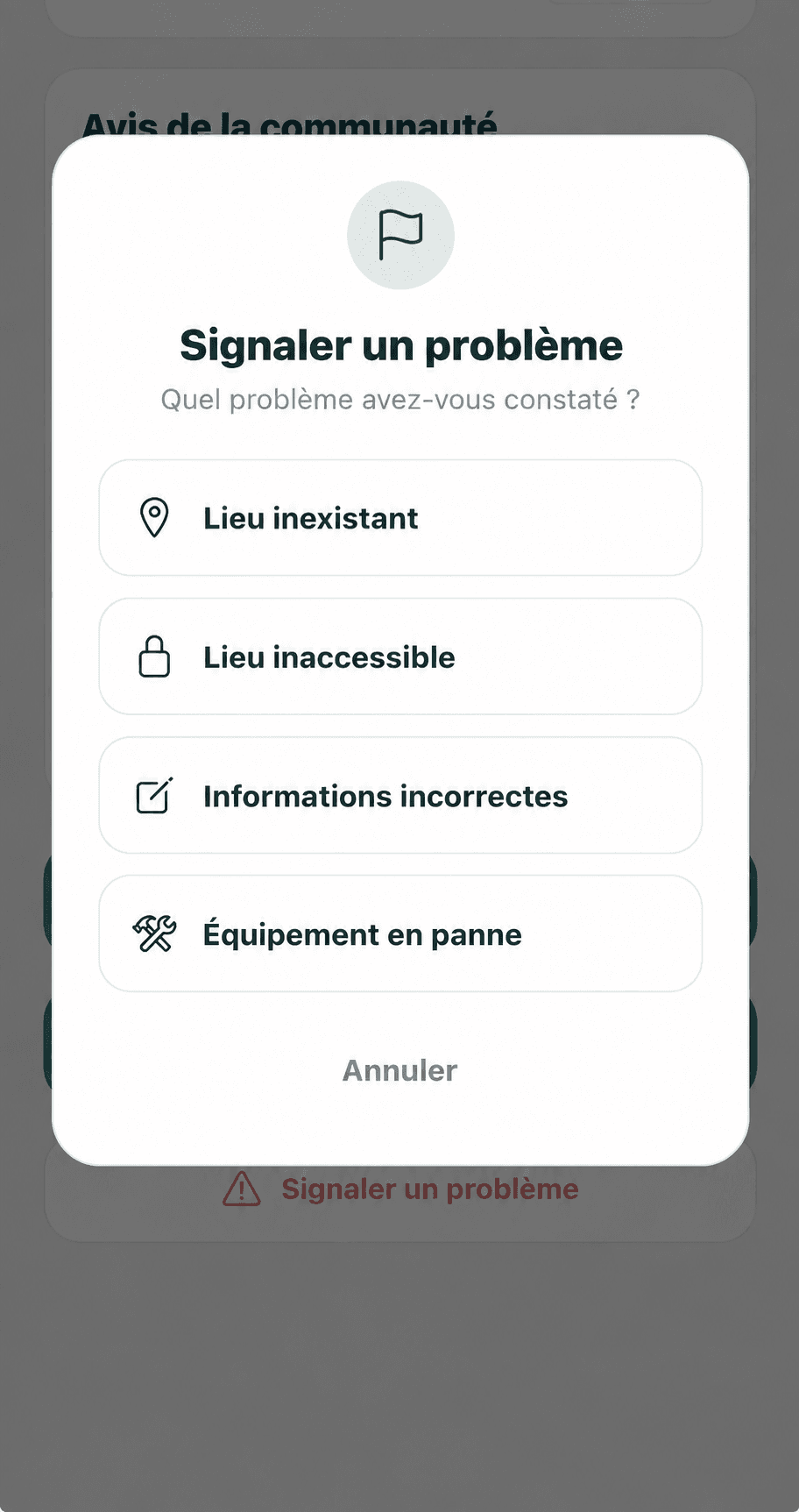 Signaler un problème sur IciOuLà